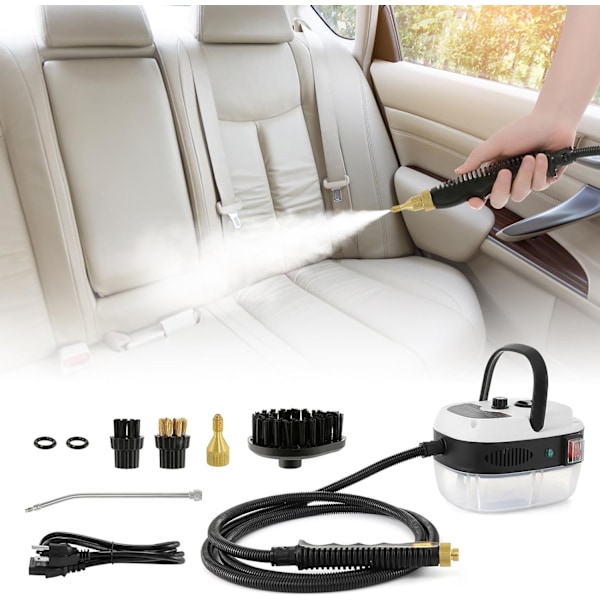 2500W Bil Steamer for Bil Detailing Høytrykks Håndholdt Damprenser med Vanntank Bærbar Elektrisk Damprensemaskin H