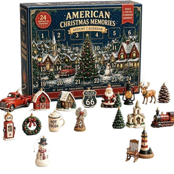 Julefigurer Julekalender - Festlig Julegaveæske Red box nutcracker blind box 26 * 18 * 3cm