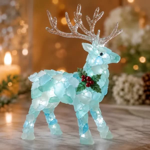 Sæt med julepynt i havglas, glødende håndlavede dekorative gaver Glowing Angels