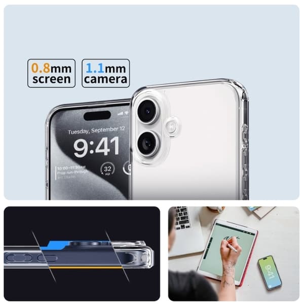 Telefonfodral Kompatibelt med iPhone 16 Plus Premium Skyddande Skal Slimmad Passform Stötsäker Design