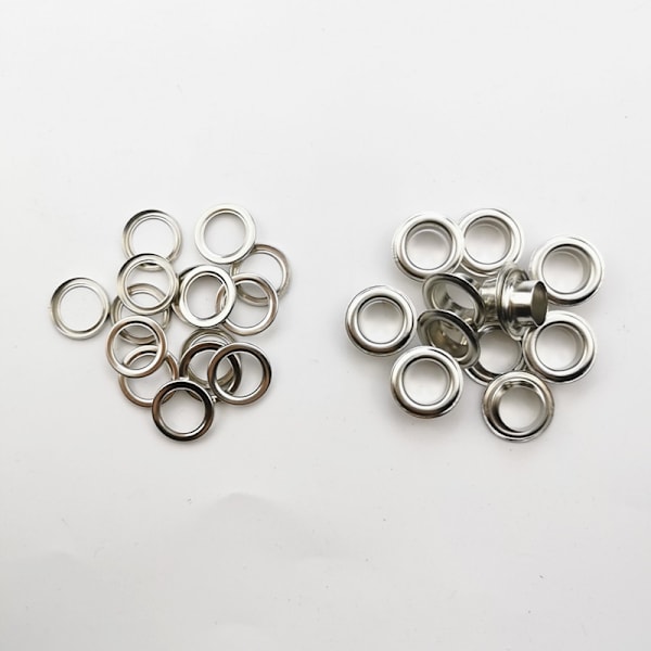 Øjetang, professionelt øjesætningssæt med 100 stk. (indvendig diameter 10,5 mm) metaløjer til læderstofpresenning PVC gardinmejsel
