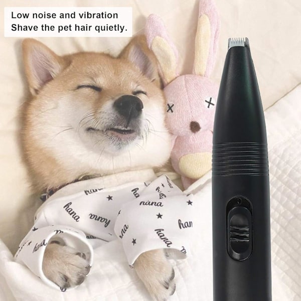 Hundeklipper, Hundetrimmer til trimning Lavt støjniveau Elektrisk Hundehårstrimmer, Trådløs Barbermaskine til Katte og Små Hunde til Pote, Ører (Pink) Pink