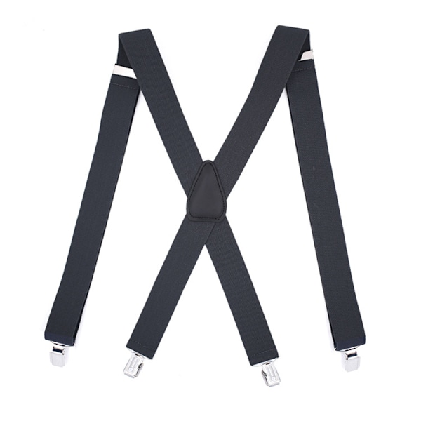 Herrhängslen, elastiska hängslen för män, hängslen för män, 4 clips, X-formade elastiska hängslen, hängslen