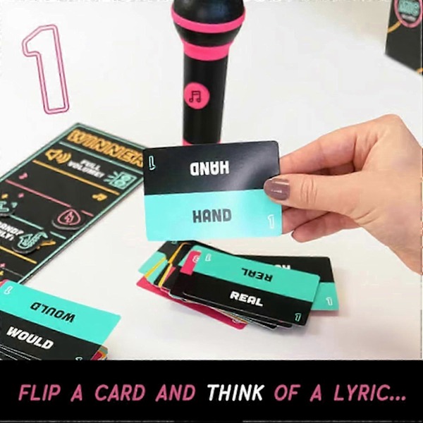 Grab The Mic Karaoke Spill - Spennende Grab The Mic, 2-10 Spillere, 250 Tekstkort