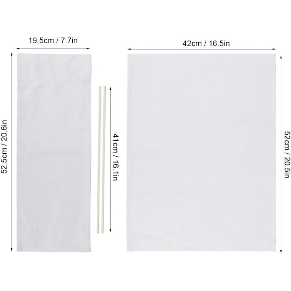 994338 Canvas Stolsöverdrag, 1 Set Regissörsstol Canvas Ersättningssits Tyg Heminredning Möbeltillbehör (Vit) White