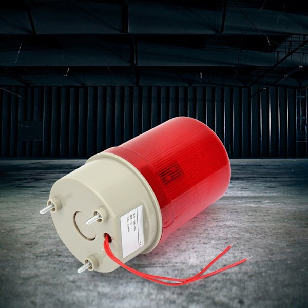 220VAC blinkende rød LED advarselslampe diameter 97mm