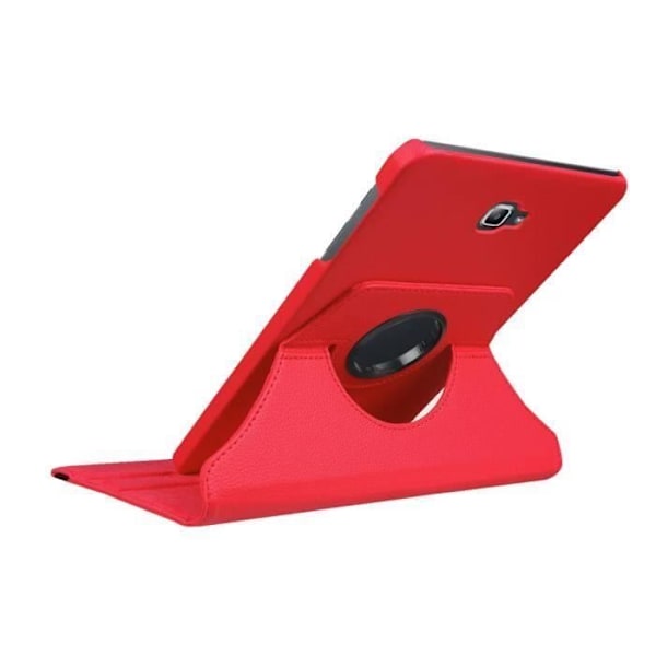 Samsung Galaxy Tab A6 10.1 Kotelo - 360 astetta kääntyvä nahkakotelo Samsung Tab A6 10.1 SM-T580/T585 -tabletille - Punainen{HH}