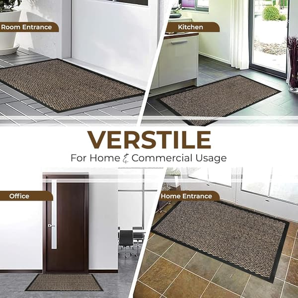 Skridsikker Vaskbar Dørmåtte 40x60 cm Gummibagside Entré Gulvmåtte