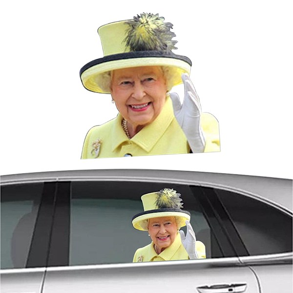 Queen Bildekal Bilfönsterdekal Vattentät PVC Drottningens Jubileum 2022 Dekorationer Bilfönsterdekal Union Jack Dekor