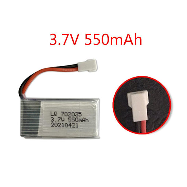 5-in-1 akkulaturi 5 kpl 3,7 V 550 mAh litiumpolymeeri Li-po -akulla ja USB-kaapelilla Syma Q11 H99w -malleille