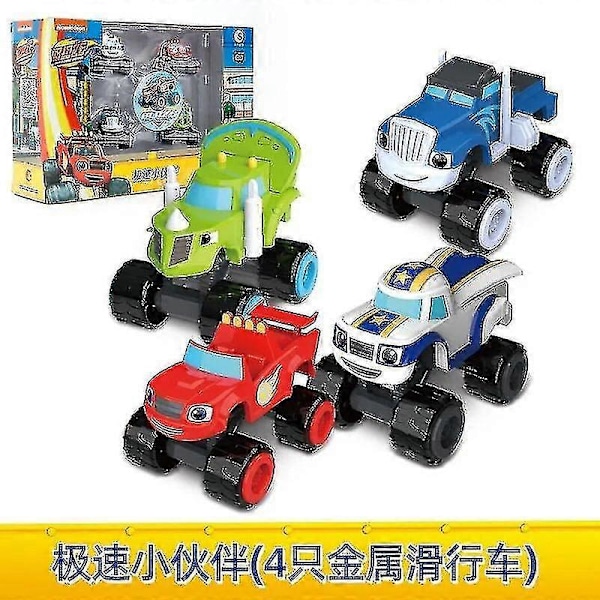 Deformerad Robotbil Leksak Actionfigur Modell Barnleksaker Julklappar - Blaze Monster Machines Anime 4