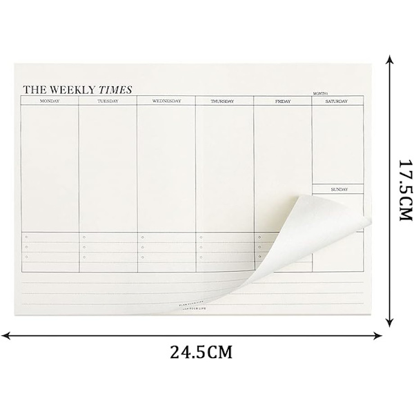 Weekly Planner Pad, 60 Sheets B4 Weekly View Planner Weekly To-Do List Habit Tracker Planner Pad with Tear-Off Organizer