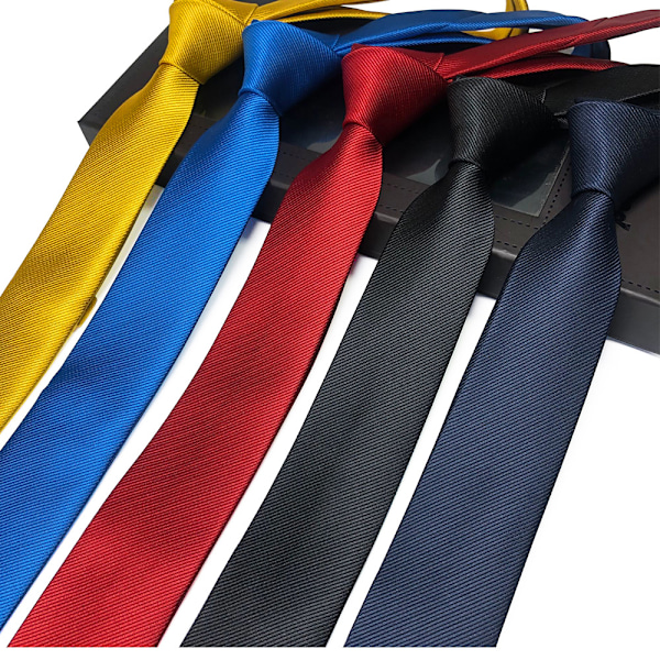 Slips for menn 5CM Grønn Smal Smal Flere Farger Finvevd Twill