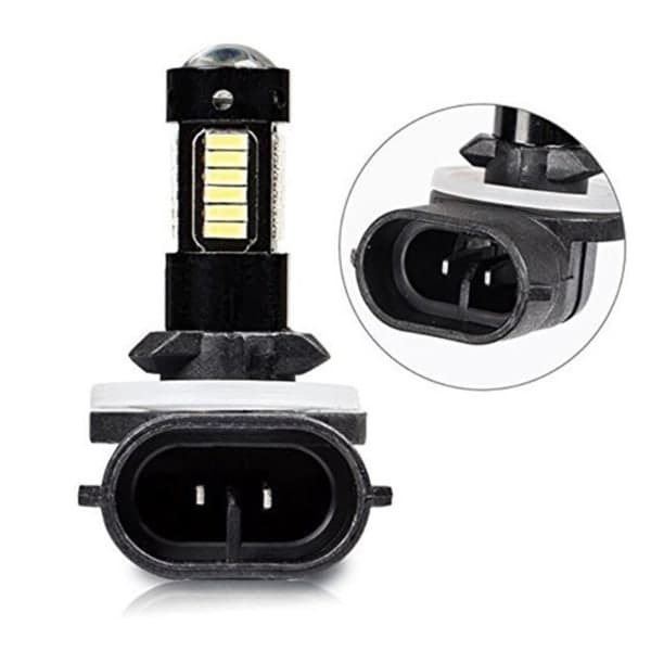 DRL-lamper 6500K hvite 30SMD 4014 881 880 H27 LED-erstatningslamper for tåkelys