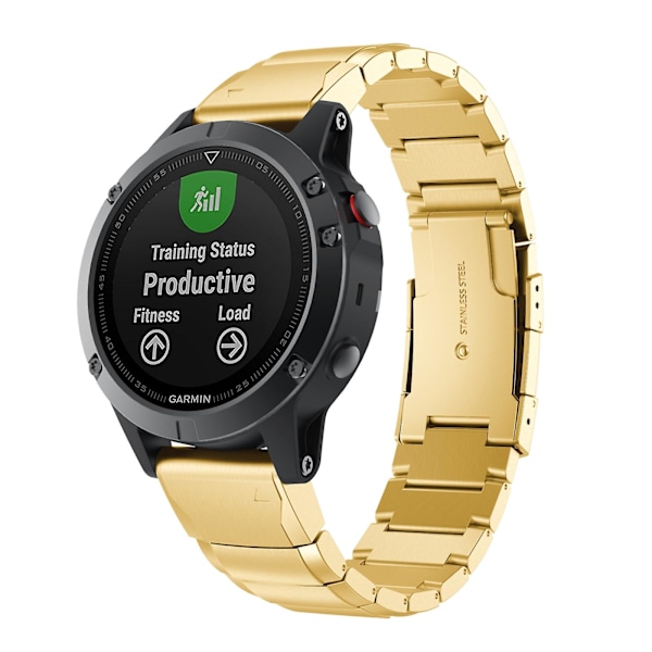 Rustfrit stål armbånd til Garmin Fenix 7S {HH} Gold