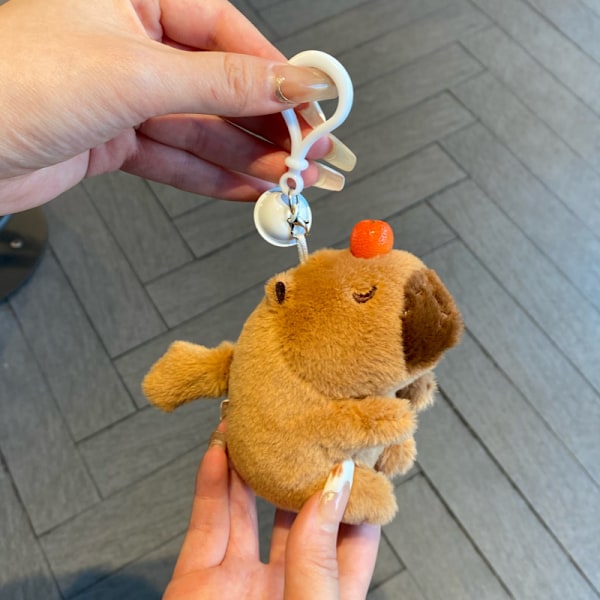 Kapibara Kupla Nukke Purista Hauska Nukke Pehmolelu Kapibara Riipus Vinkuva Opiskelijalahja 1 Wagging Tail Capybara Keychain