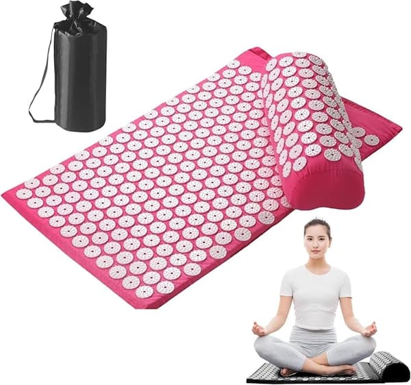 Kroppsmassasjematte – 100 % bomull ABS 65x41cm 540g | Spikermatte red