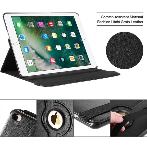 360-Kotelo iPad 9.7 6. sukupolvi (2018) Musta