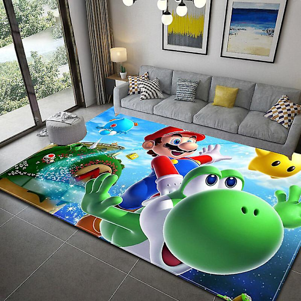 3D Tecknad Super Mario Tryckt Vardagsrum Sovrum Matta Krypmatta Golvmatta 1 1 40X60cm