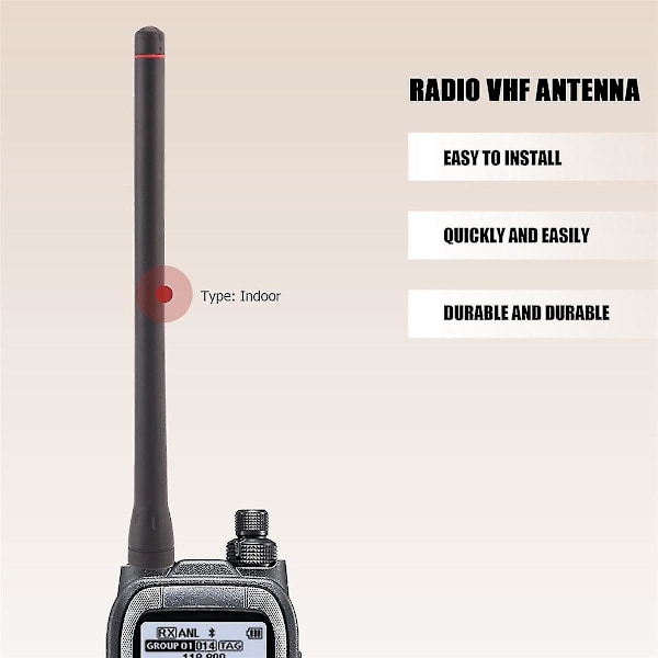 Toveis VHF-antenne 136-174MHZ for ICOM IC-F3 F11 F14 F15 F16 F33 F34 F70