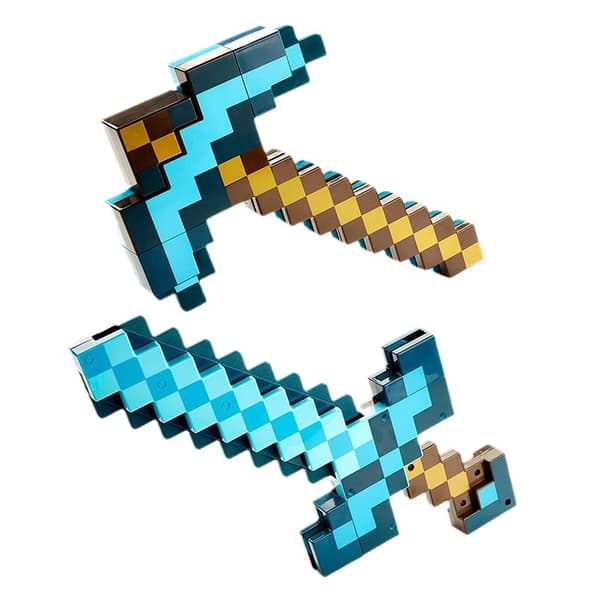Minecraft Leksaker Barnstorlek Rollspelsaccessoarer Barnpresent Bekväm Klassisk Rechargeable yellow mining lamp