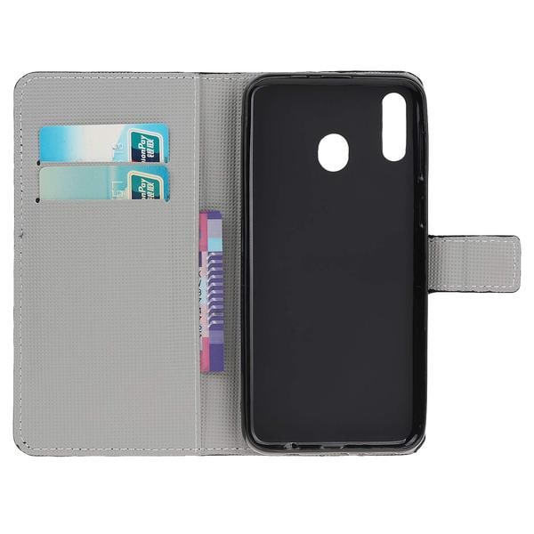 Plånboksfodral Samsung Galaxy A40 - Svart med fjärilar