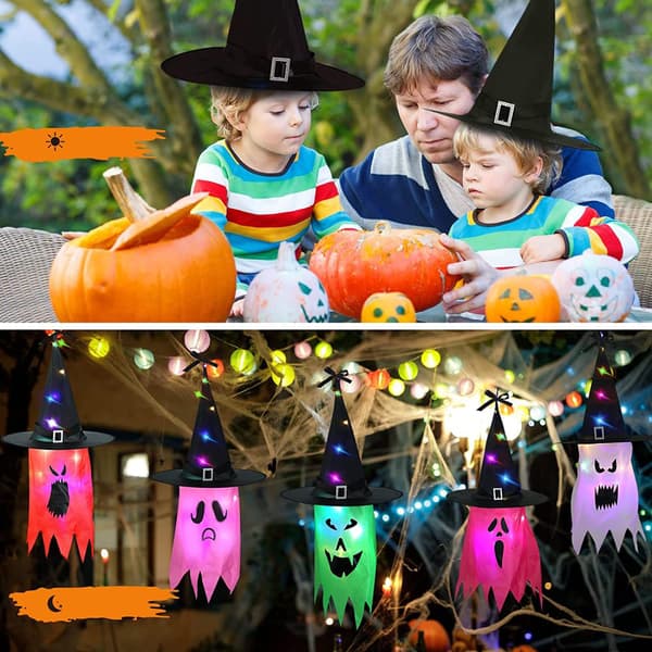 Multifunksjonell Halloween-dekorasjon for utendørs bruk, lysende spøkelse, perfekt for hage- og tredekorasjoner samt festutstyr