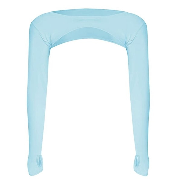 Sommar Ultratunn Sjal Ärm Ihålig Skydd Solskydd Anti UV Is Skydd Utomhus Sport Ärm - Perfet{HH} Blue