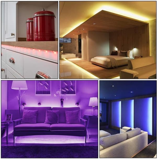LED Strip Lys Batteridrevet 2m med Fjernkontroll Timer Vanntett RGB