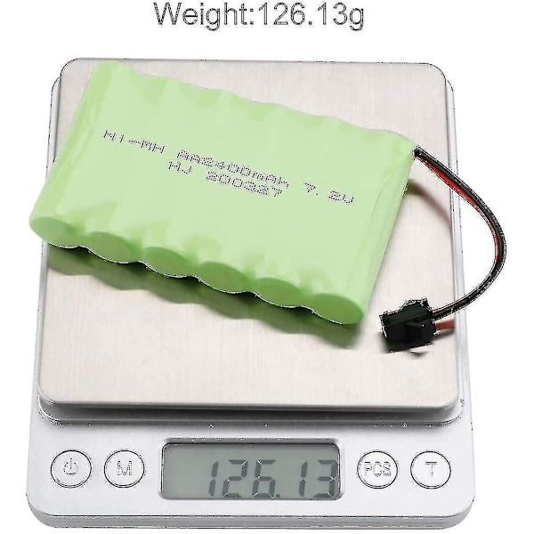 Latautuva akku 7.2v 2400mah Ni-mh Aa SM-2P 2-napaisella liittimellä ja USB-latauskaapelilla RC-kuorma-autoille WG