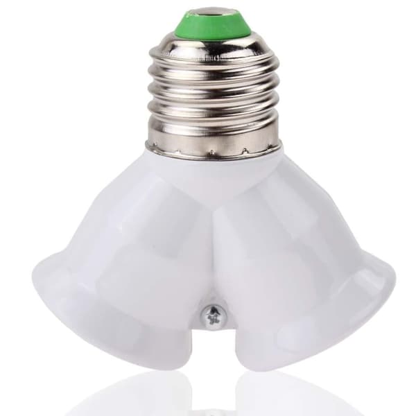 E27 LED-baseret lampe, lampeholder, E27 til 2-E27 splitter
