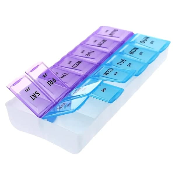 Praktisk 14-roms medisinpilleboks Dosett MultiColor MultiColor l