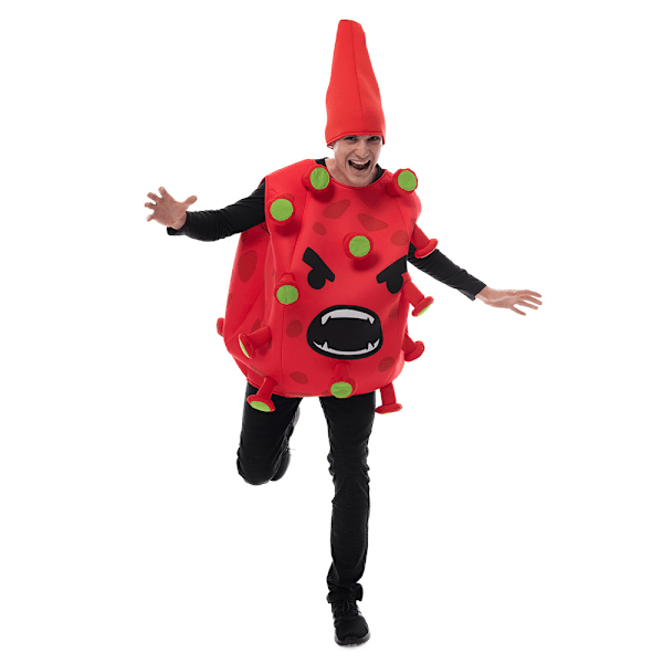 Halloween Kostume Nyt Coronavirus Sjovt Festkostume Rød Dragefrugt Scene Rekvisitter
