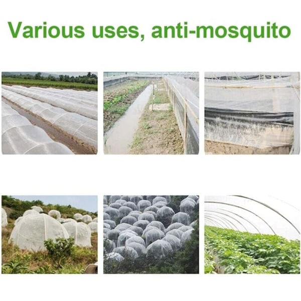 3m x 10m insektnet, insektnet til planter, havenet, insektnet til køkkenhave, finmasket insektnet til planter