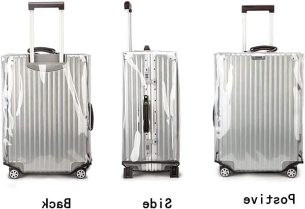 Klar PVC Bagageskydd Vattentätt Reptåligt Transparent Resväskskydd Transparant