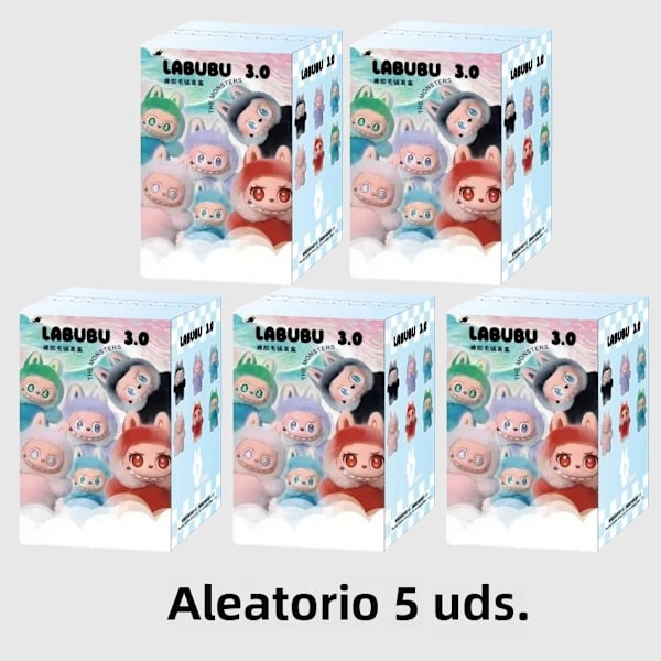 Labubu V3 The Monsters Big Into Energy Series Vinyl Plysch Hänge Blind Box Ansiktsdocka Actionfigur Nyckelring Gåv{HH} Random 5 pcs