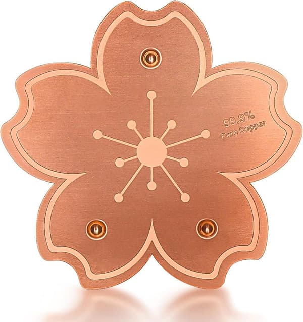 1/2-pack Bird Bath Copper Disc – 99.99% Pure Copper Cleaning Disc for Clean Water, Triple-Point Support, Fits All Bird Baths 2-pack