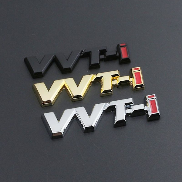 3D Metallinen Musta VVTi Logo Kirjaimet Auton Lokasuojan Merkki Takaluukun Tunnus Toyota Camry Corolla Yaris RAV4 Auris VVTI Tarra Lisävaruste