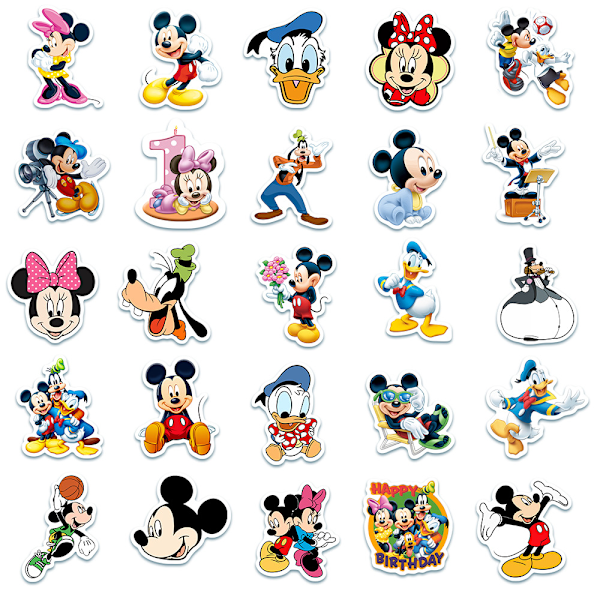50 tarraa - Mikki Hiiri - Disney - Sarjakuvahahmo - Monivärinen