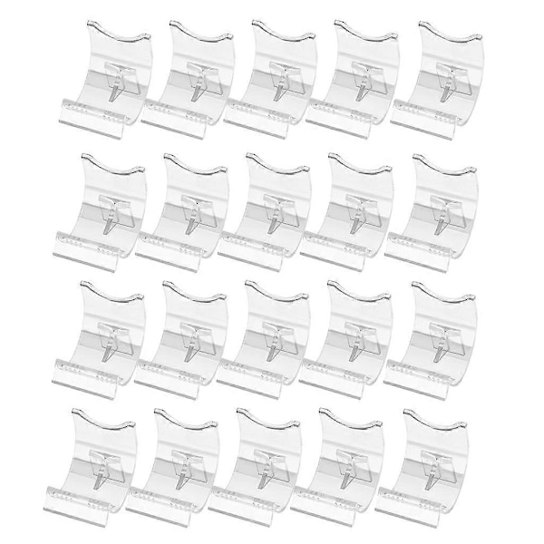 20 kpl Akryylinen Esittelyteline Kirkas Pidike Tukikiinnike Sytyttimelle/Korulle/Kellolle - 5 X 5 X 4CM