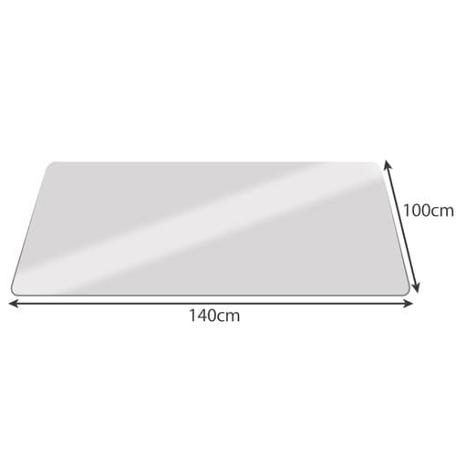 Gulvbeskyttelsesmatte til Stol / Stolmatte - 100x140cm Transparent transparent