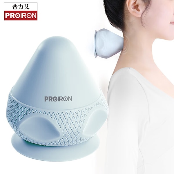 Handsfree Vibrerande Massageboll, Värme Trigger Point Boll, Djupvävnadsmassage för Ryggmuskler, Lindring av Ömhet, Återhämtningsmassage{HH} Blue