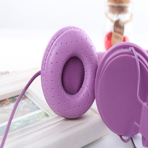 Kablede hovedtelefoner Stilfulde hovedtelefoner med pandebånd LILLA Purple