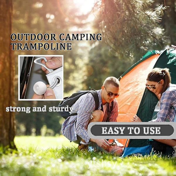50-pack långa bungy-snören med spänne för tält, markiser, banderoller och presenningar