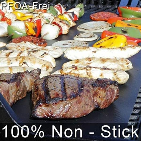 10-pack Teflon Grillmatter som tåler opptil 500°F for grilling.