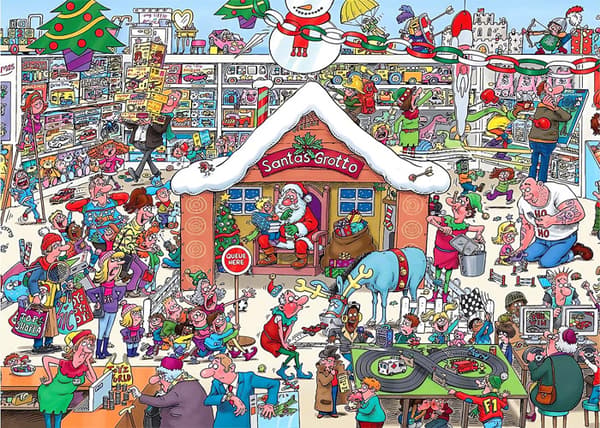 24-boks julekalender puslespill gave papp overraskelsesbeholder hvit grå 1008 pieces  set 40 (70*50)