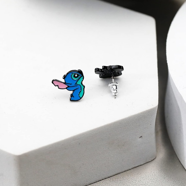 Stitch Ørepynt Anime Tegneserie Stitch Ørepynt Ohana Betyr Familie Stitch Lilo Smykker Gaver til Kvinne Jente