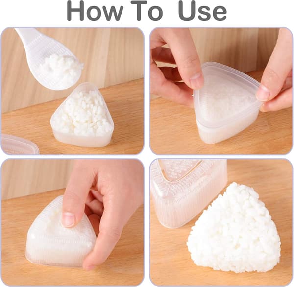 8-delt Sushi Maker Form - DIY Onigiri Risbolde Presse Shaker Værktøj til Hjemmelavet Sushi