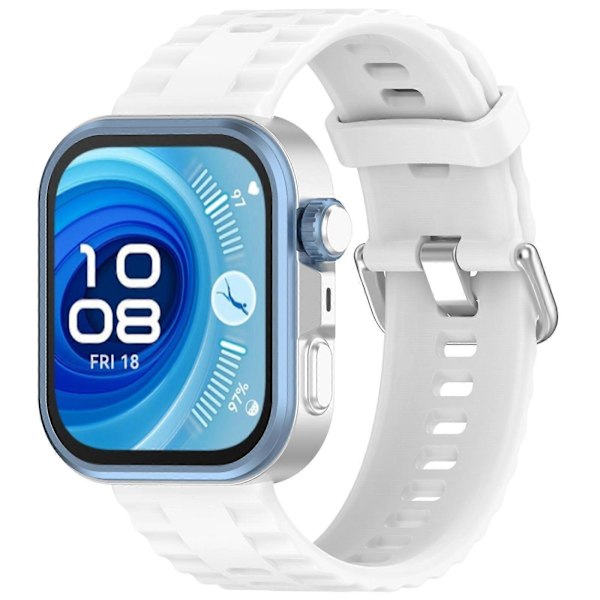 Hurtigudløser Silikonerem til Huawei Watch Fit 4 Pro I6 (FCC) Hvid{hh}