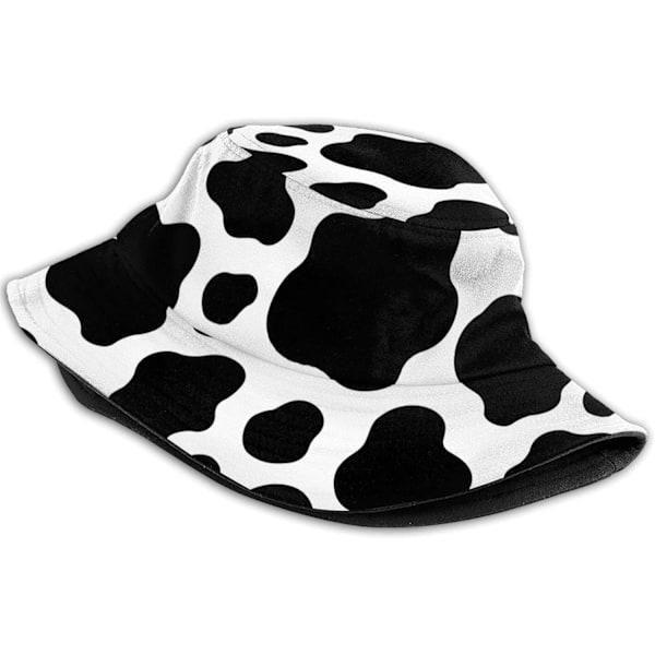 EN Hinkhattar Mode Solhatt Hopfällbar Utomhus Fiskarhatt för Kvinnor och Män Svart och Vit Ko-tryck{HH} Black and White Cow Print One Size